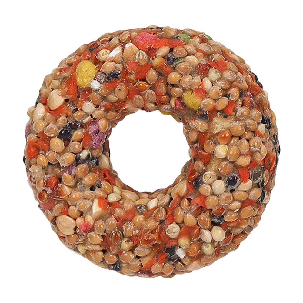 

Bird Food Bird Toys For Parakeets Grain Teether Supplies Donut Shape For Training And Enrichment Lovebirds Aviary Accessories