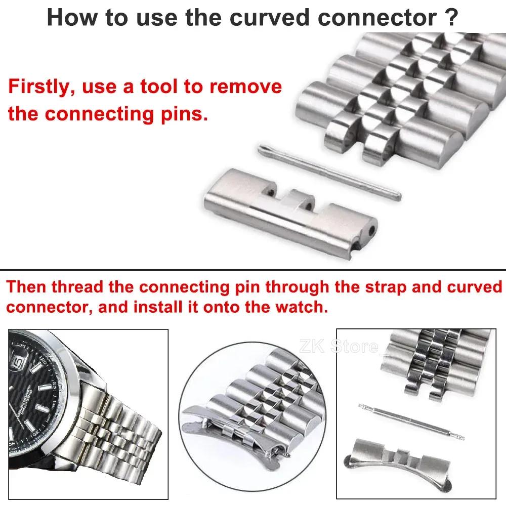 Brățară Solidă din Oțel Inoxidabil pentru Seiko SKX pentru Brățară Jubilee Capăt Curbat Accesorii Ceas Bărbați 18mm 19mm 20mm 21mm 22mm 24mm
