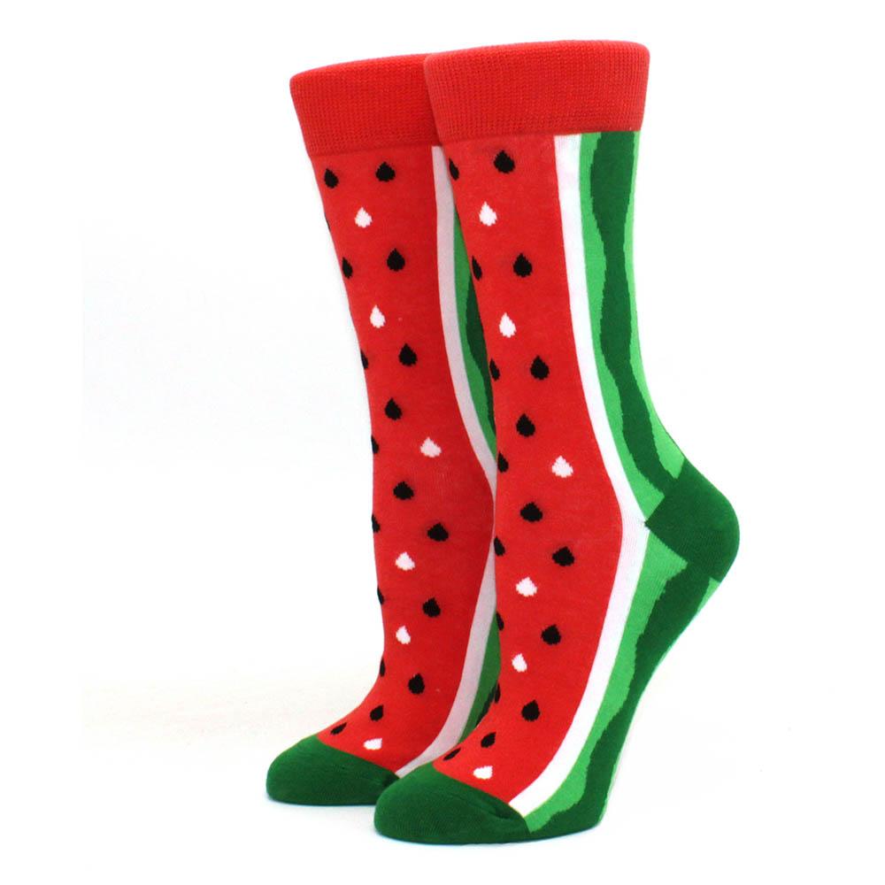 1 Pair S Funny Socks Women Casual Cartoon Fruit Banana Avocado Lemon Egg Cookie Donuts Happy Harajuku Skateboard Socks