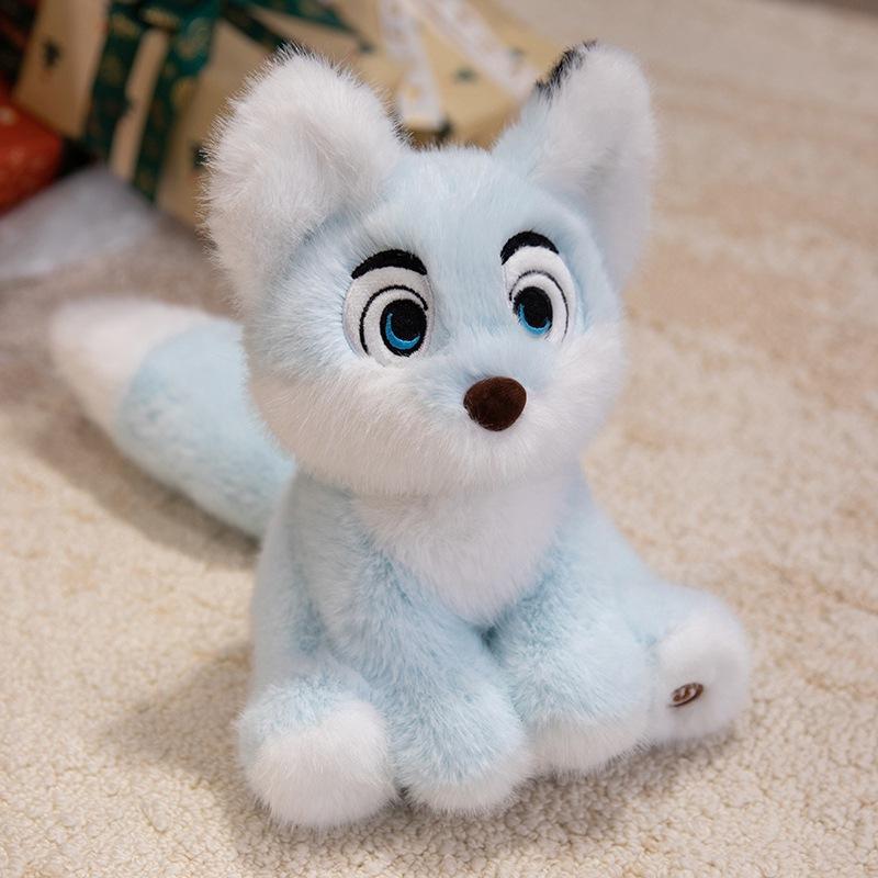 

Cute Stylish Shiny Sitting Position Fox Doll Plush Toy Doll Children Sleep Comfort Pillow Doll Gift 26cm 0.23kg