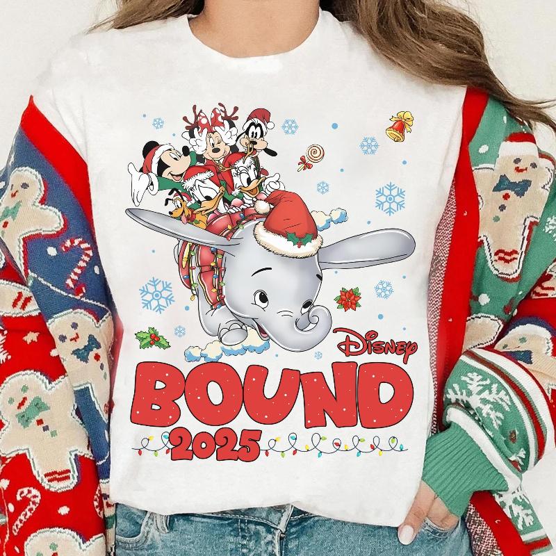

Pirates Caribbean Christmas Festive Mickey and Friends Pirate Print Womens Relaxed Plus Size Crew Neck Short Sleeve Top S