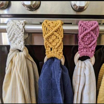 1Pcs Hand-woven Towel Hanging Ring Decorative Tapestry Hanging Ornaments for Home Decor Bathroom Towel Hanging Ornaments Party