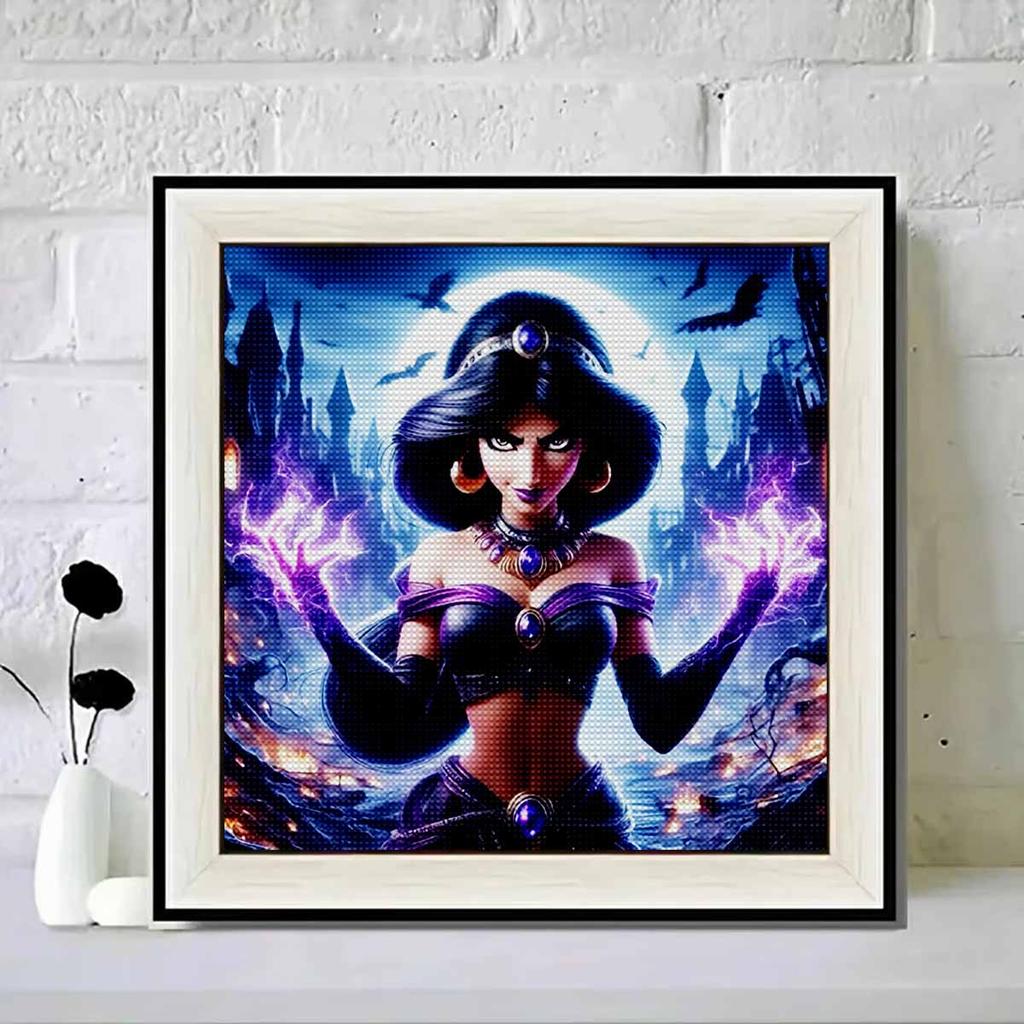 5D DIY Diamond Painting Decorative The Black Princess Full Round Drill Scenery Diamond Embroidery Cross Stitch Kits Home Decor Gift