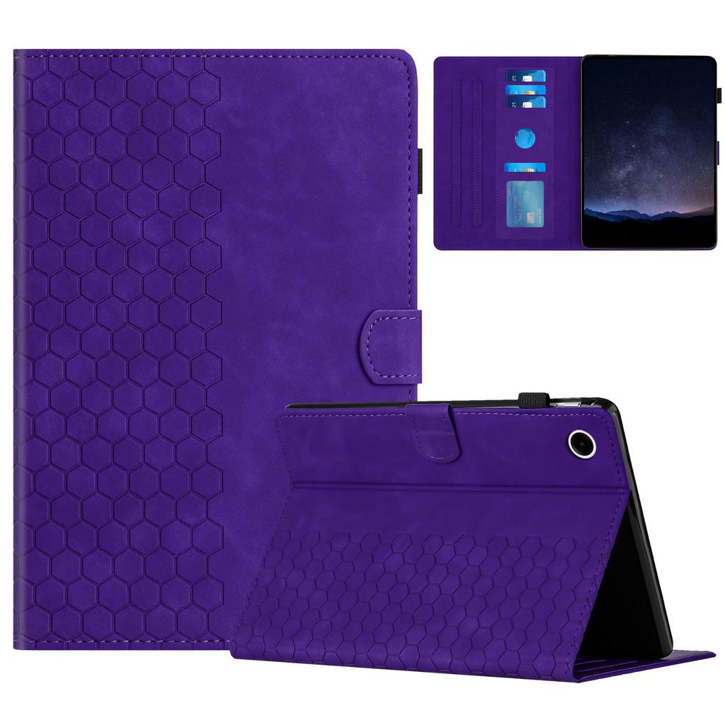 For Samsung Galaxy Tab A9 Case Honeycomb Printed Leather Tablet Cover with Card Slot