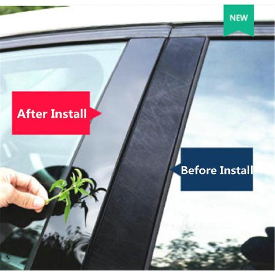 6Pcs Car Window Pillar Posts Door Trim Cover Stickers for Hyundai Genesis G80 Sedan 2015 2016 2017 2018 2019 2020 2021 2022 Gloss Black (Not