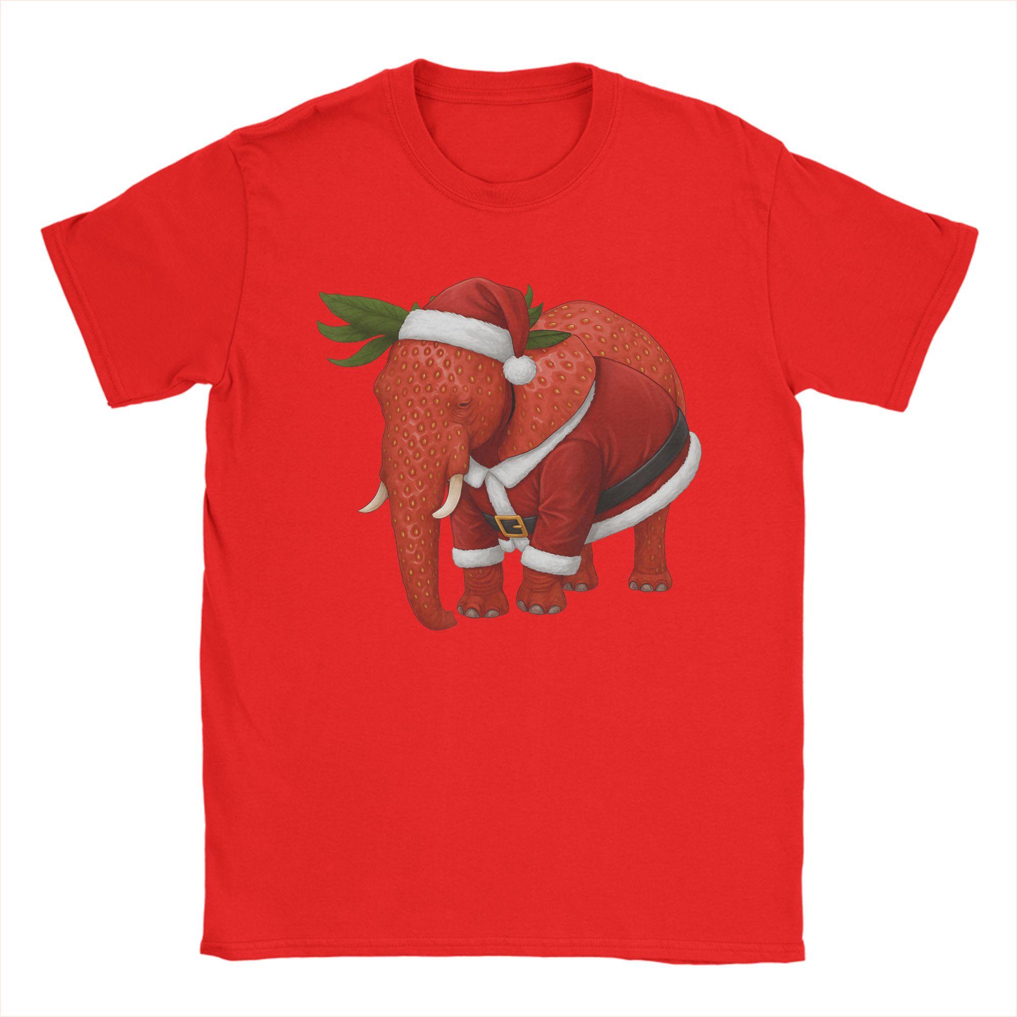 

Men Women s T Shirt Strawberry Elephant Italian Brainrot Xmas Santa Christmas T Shirts Trendy Cool Summer Tees Funny Tops Gift S
