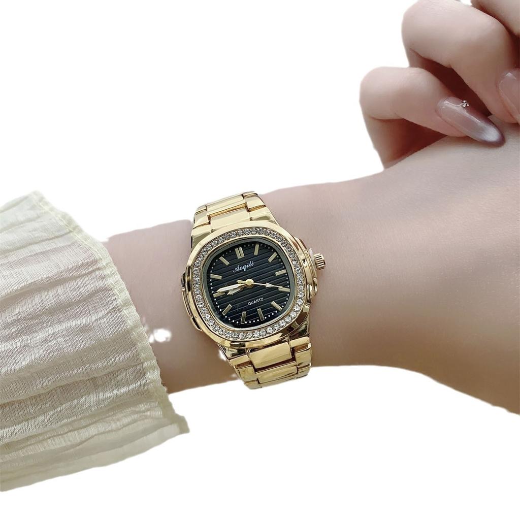 Alloy Steel Belt Pointer Women's Square Watch Watch Watch