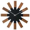 Interform Wall Clock CL-2949BK Vierco Black Nordic Wood W25H25D2.5cm Sweep Movement Silent