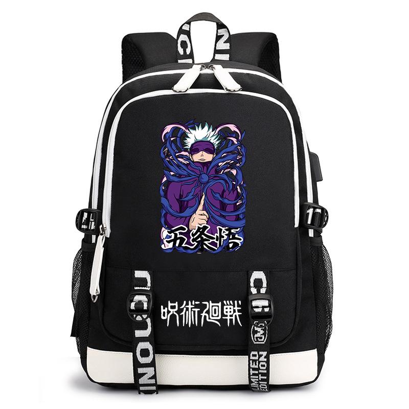 Sac à dos étudiant imprimé Jujutsu Kaisen Sac à dos décontracté Anime pour garçons et filles Sac d'école Léger