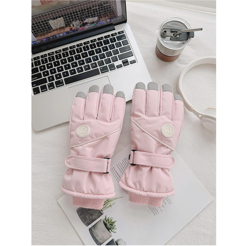 New ski gloves thickened and velvet warm waterproof riding outdoor autumn and winter windproof gloves ski cold proof