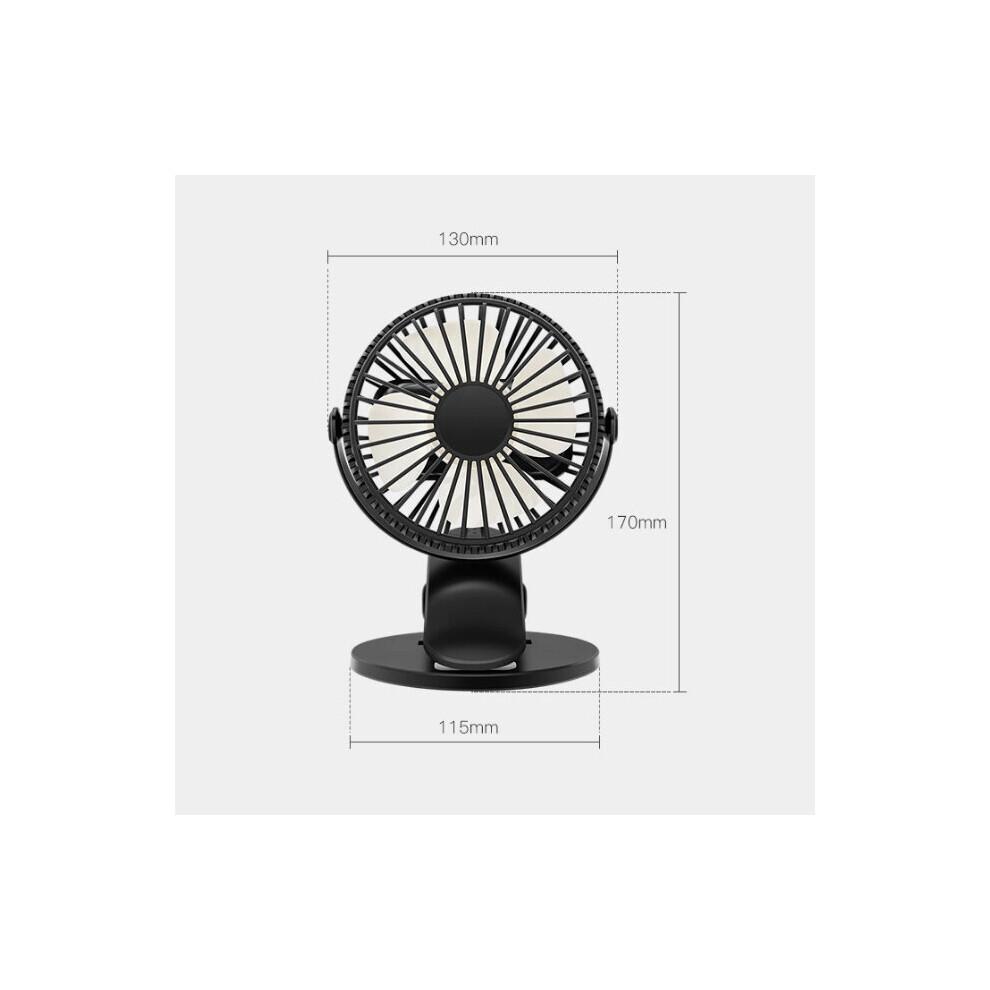 Clip On Stroller Fan USB Mini Personal Desk Fan Rotation Cooling Fan