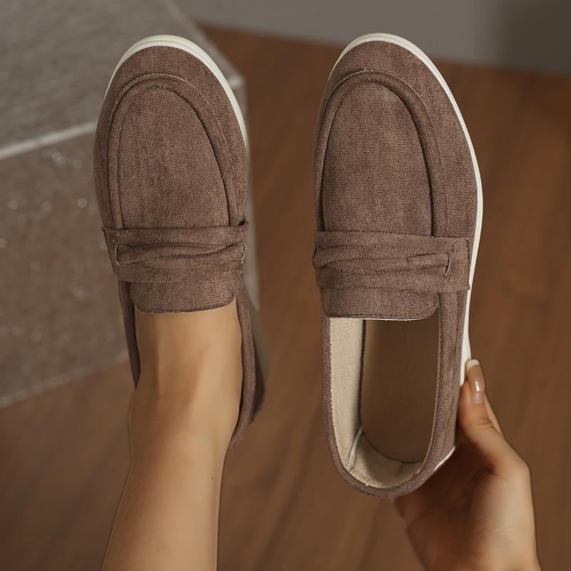 Large Size Shallow Mouth Women's Autumn New One-pedal Flat-soled Lazy Shoes