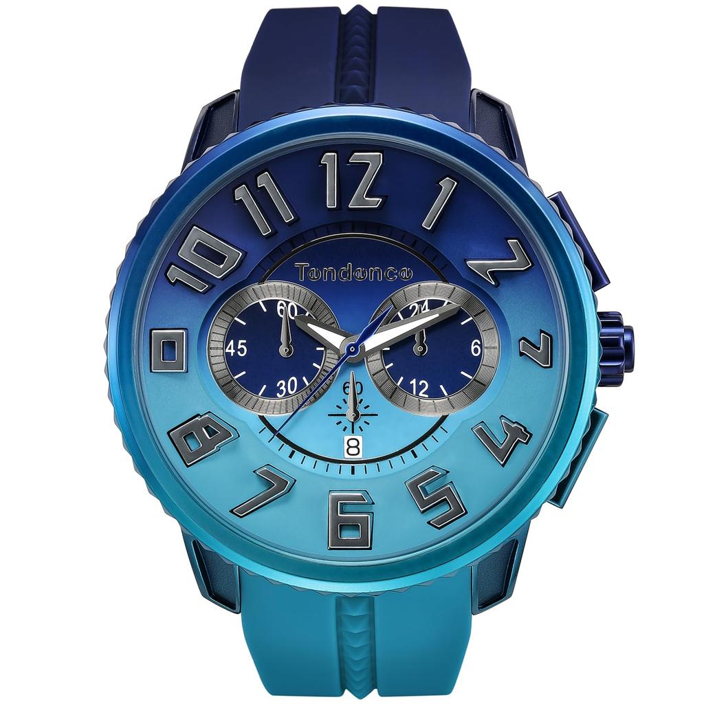 TENDENCE Gulliver De Color TY146101 Watch, Blue Dial, Aluminum Case, Silicone Strap, 10 ATM Water Resistant