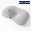 Inflatable U-Shaped Neck Support Pillow - Foldable Portable Milk Silk Travel Essential