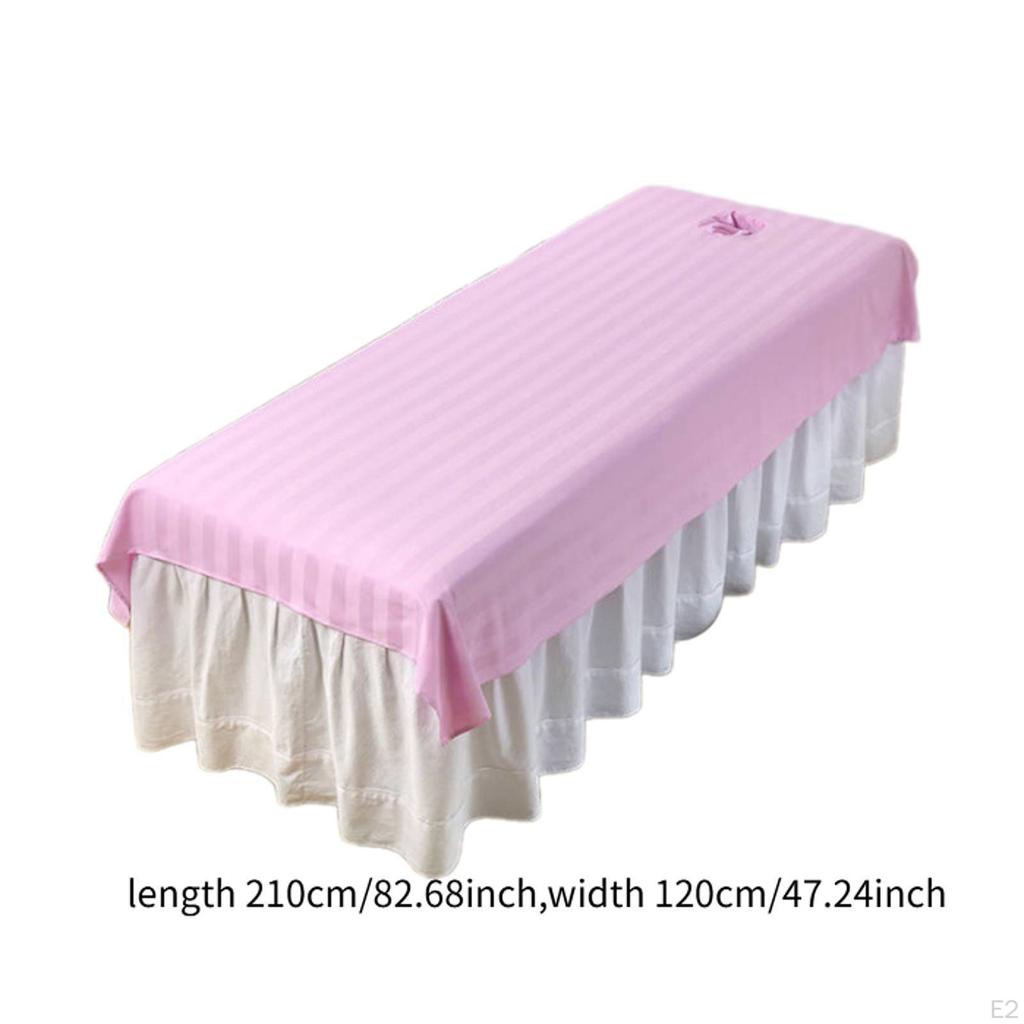 Beauty Bed Cover with Face Hole, Washable Protector for Massage Table in Indoor Settings