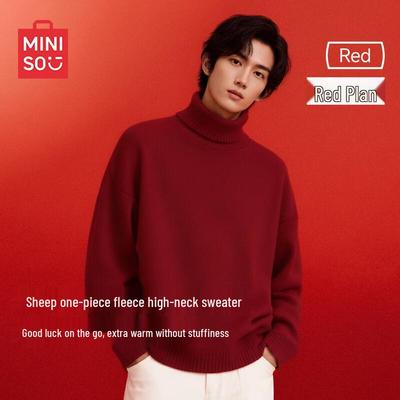 Men's Plush-Lined High-Neck Sweater