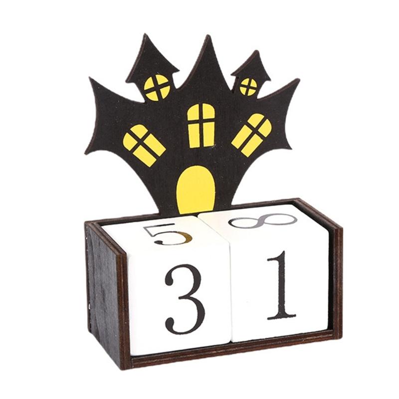 Stylish Halloweens Party Countdown Calendar Sturdy Wood Decoration for Festival Atmospheres in Homes and Schools
