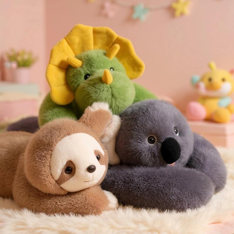 High-Quality Healing Companion Forest Animal Long Arm Panda Koala Sloth Animal Home Decoration Kawai Accompany Christmas Gifts