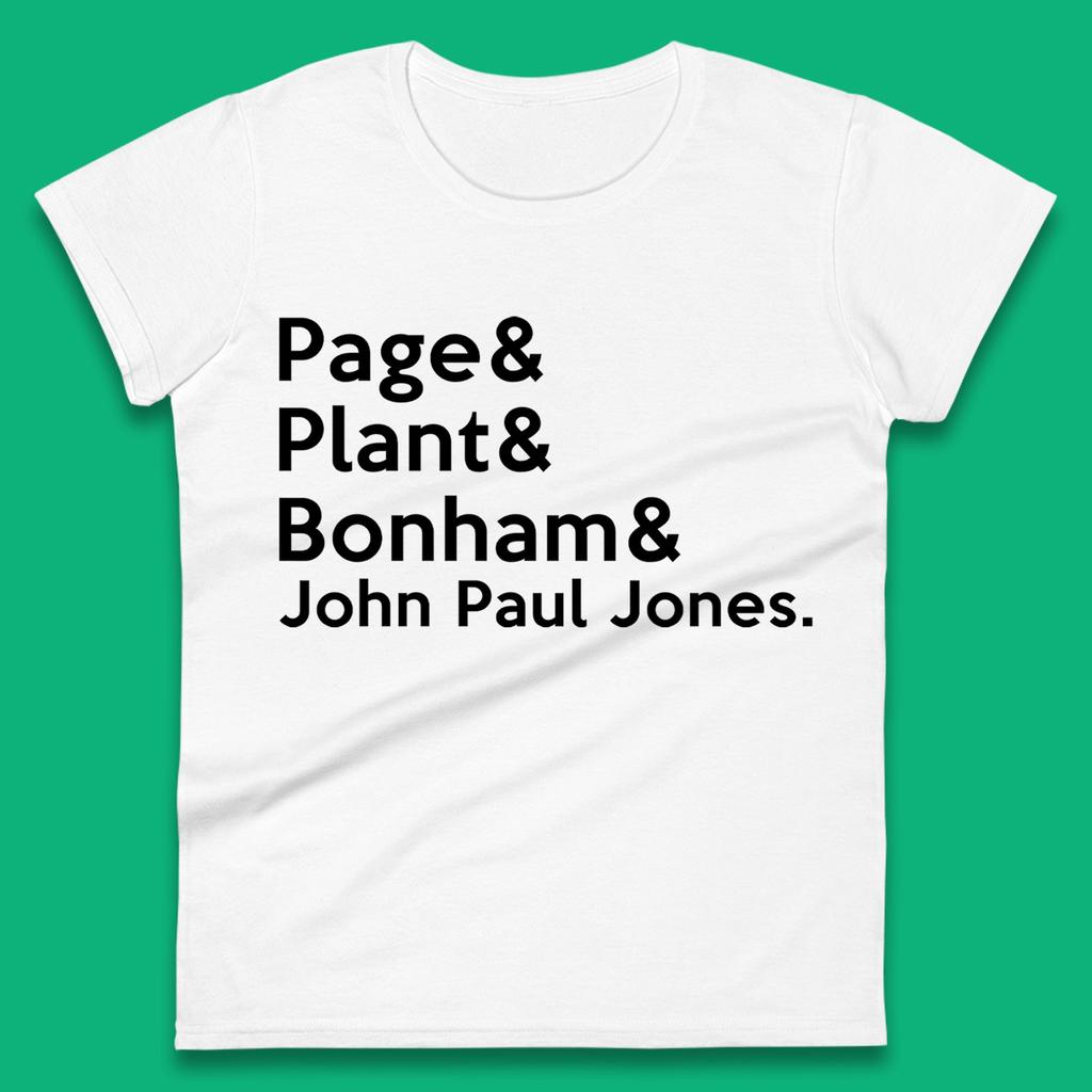 Page & Plant & Bonham & John Paul Jones Womens T Shirt Mens Tops Tees Unisex