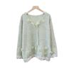 Autumn and Winter New Bead Design Knitted Sweater Top Loose Soft Waxy Gentle Wind Sweater Pullover Woman