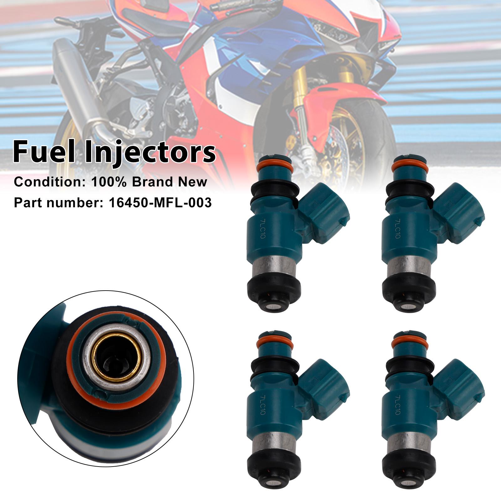 

4PCS 16450-MFL-003 Fuel Injectors For Honda CBR1000RR 08-23 VFR1200F 10-17