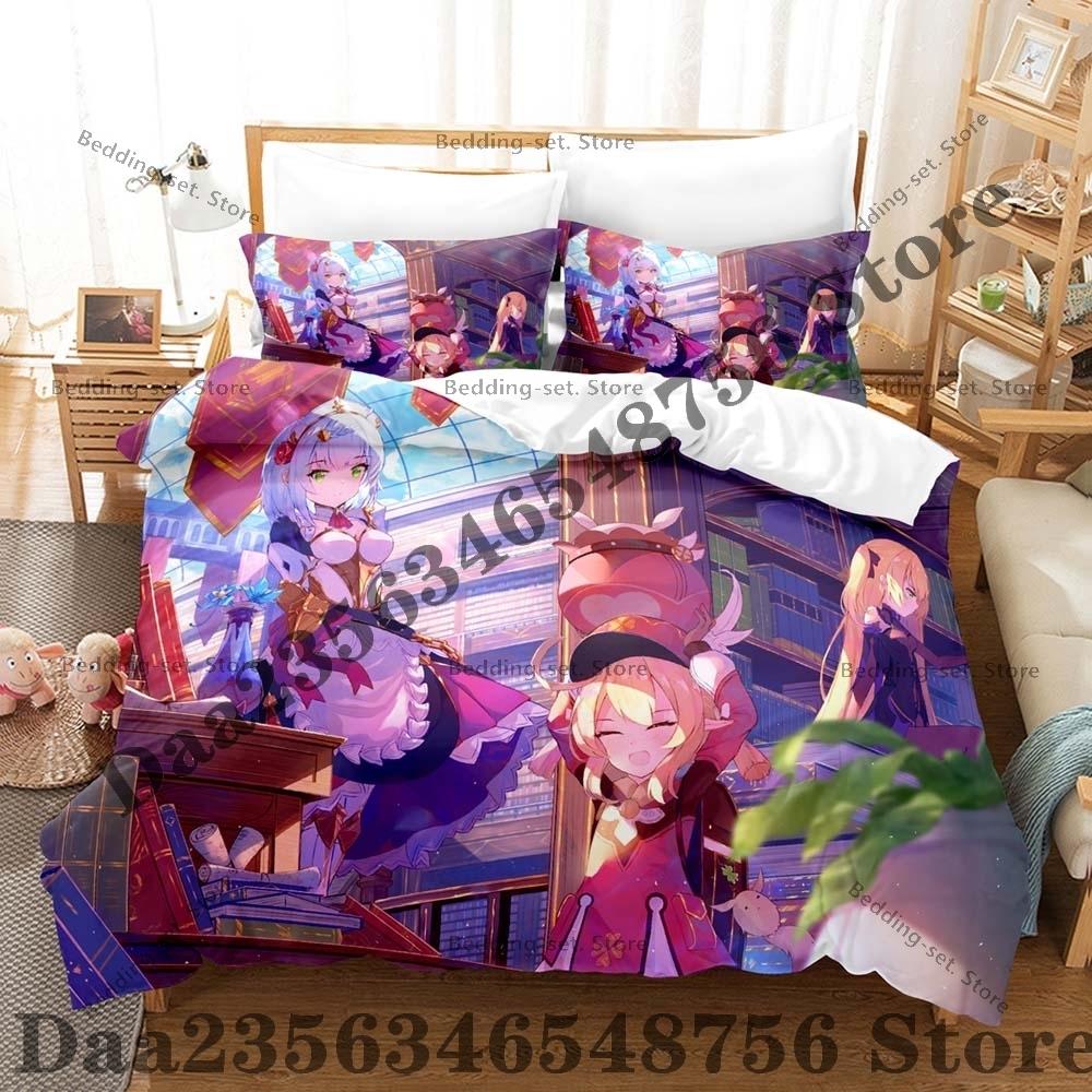 Anime Fischl 3Pcs Bedding Set 3D Print Duvet Cover Pillowcase Soft Bed Linen Single Twin Queen King Size Home Textile