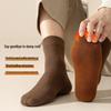 Men's 95% Wool Mid-Calf Merino Cashmere Socks - Warm, Antibacterial, Anti-Odor for Autumn/Winter