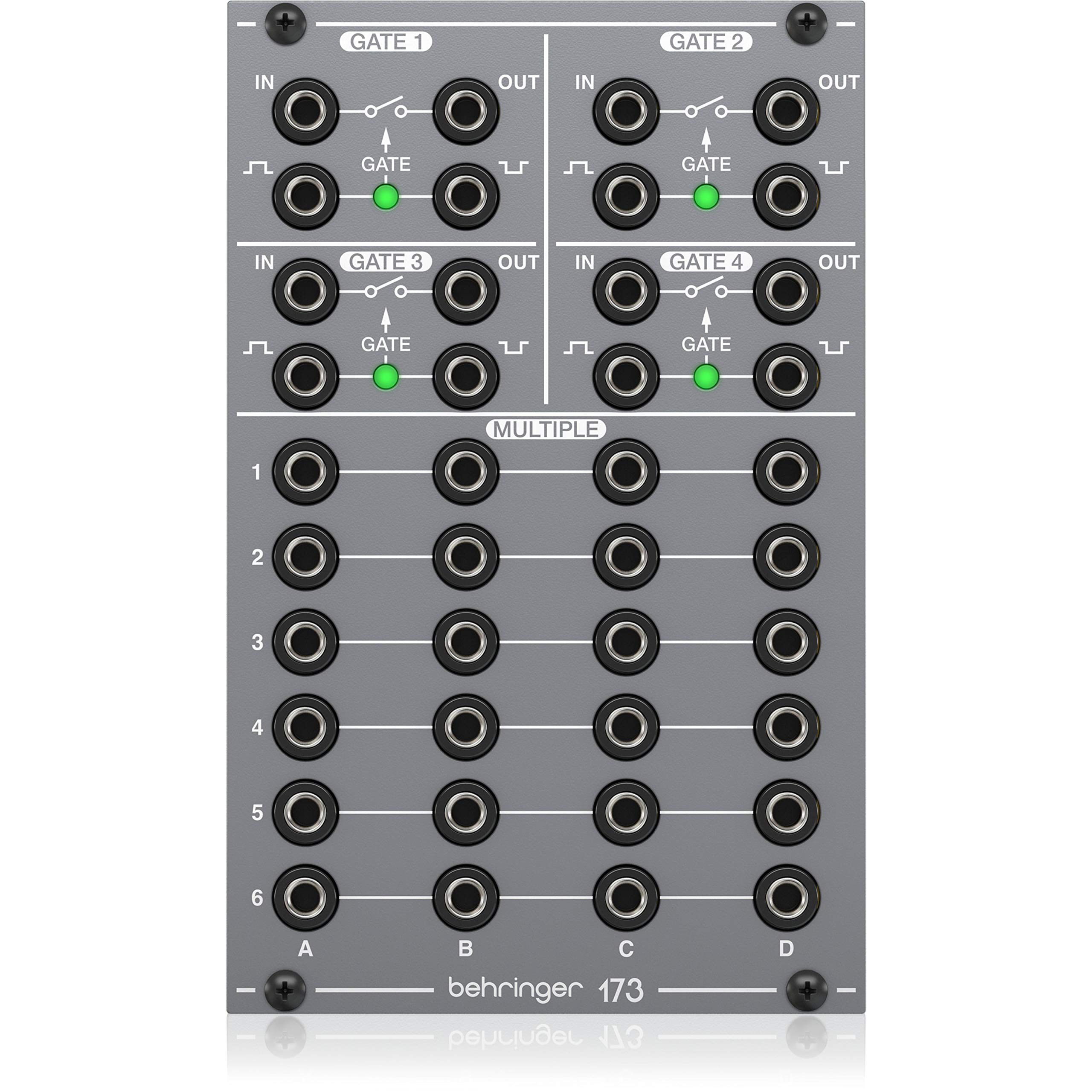 Behringer Analog Synthesizer Modular Eurorack Module Eurorack Compatible Analog Quad Module SYSTEM100 Series 173 QUAD GRAY Gate/Multiple