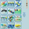 12-Piece Kids' Painting Sponge Brush Set with Rollers and EVA Stamps for DIY Art