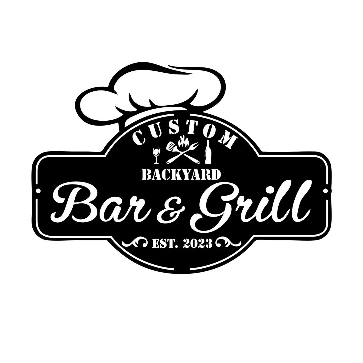 

Metal BBQ Wall Art, Personalized Grilling Decor, Custom Family Name Sign, Backyard Metal Art, BBQ Gift for Men