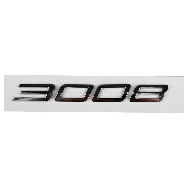 1pc Car 3D ABS Letters Logo Decals Sticker For 2008 3008 4008 5008 2023 2024 2025 Car Trunk Alphabet Emblem Badge Stickers