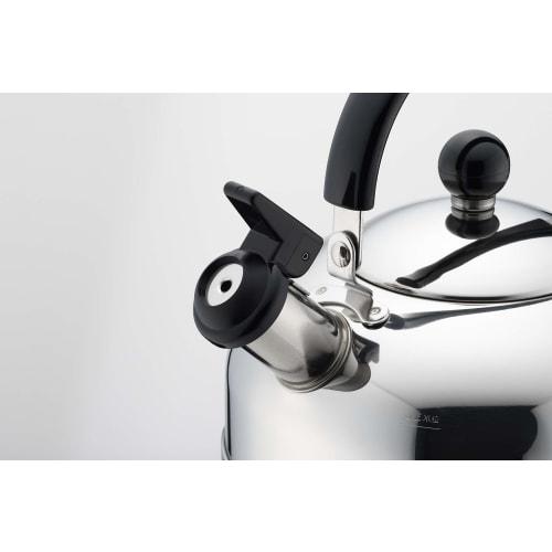 New Yoshikawa Prell Stainless Steel Whistling Kettle, 2.5L, Made in Japan, Induction Compatible, Gift Wrapping Available