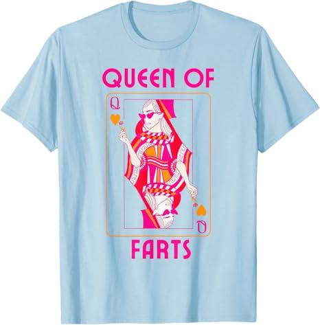 

Queen of Farts Embarrassing Joke Adult Humor Unisex Women TShirt Novelty Sarcasm Saying Tee Y2k Fashion Cool Funny Graphic Outfit 4XL