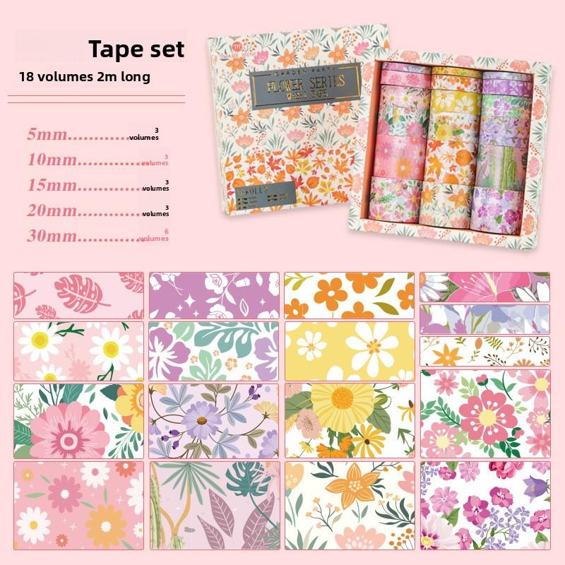 18 Rolls Retro Series Set Background Material Notebook Decoration Stickers