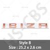 3D Metal Ibiza Emblem Car Rear Trunk Stickers Auto Body Decal Badge For Ibiza Letter Logo Decal Stickers Car Styling Accessories