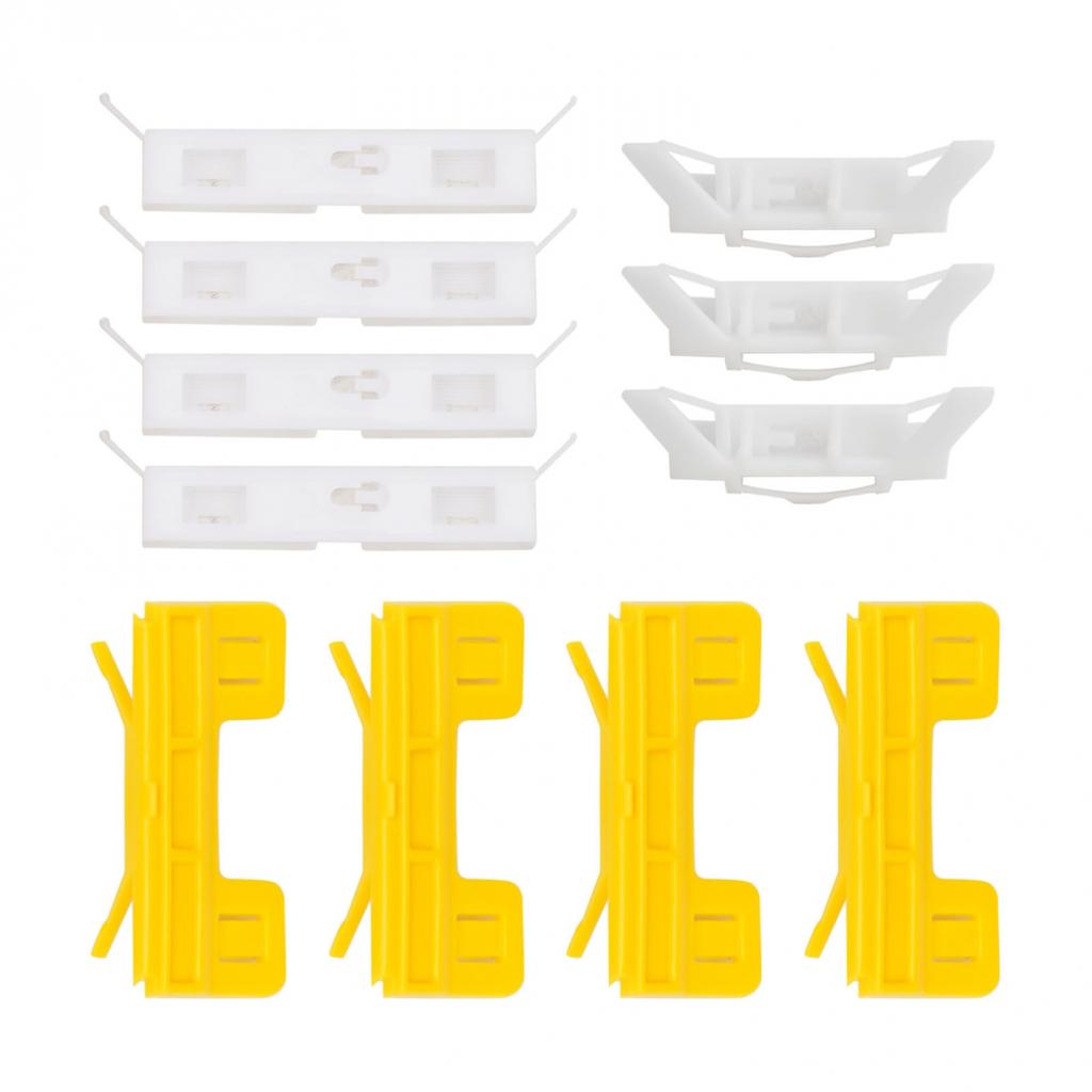White & Yellow Molding Clips Windshield Roof 6.2cm X 2.7cm 7cm X 1.5cm
