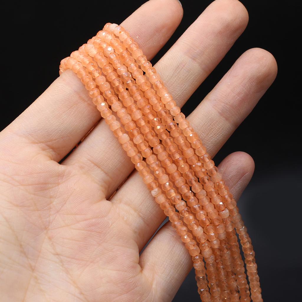 Natural Stone Beads Faceted Beads Abacus-Shaped Beads 2x3 MM Charms For Jewelry Making DIY Necklace Bracelet Earrings Accessory