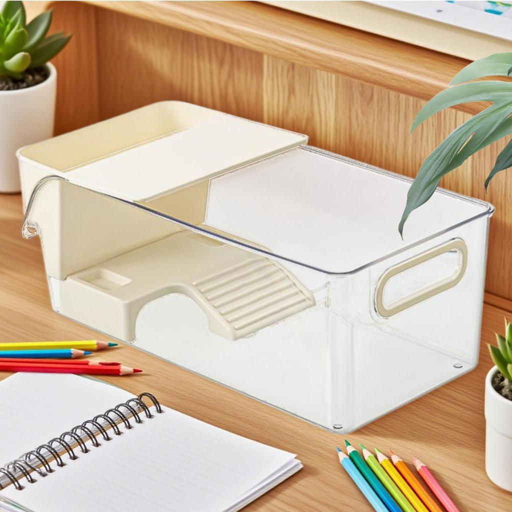 Turtle Tank Multi-functional Aquarium Transparent Terrarium With Basking Area For Reptile Feeding Tortoise Hermit Crabs Frog