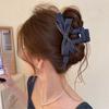 Autumn Winter Denim Bow Hair Claw Clip for Women, High-End Hair Bun Shark Clip, 2025 New Large Size Back Hair Accessory