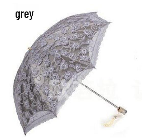 Aurora H3206 Dentelle Noir Parapluie Pare-Soleil UV Pliable