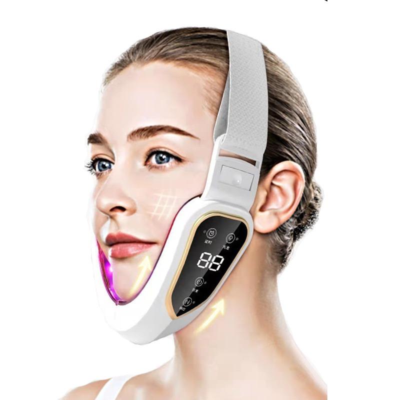 2025 Facial Lifting Device LED Photon Therapy Facial Slimming Vibration Massager Double Chin V-shaped Cheek Lift Face