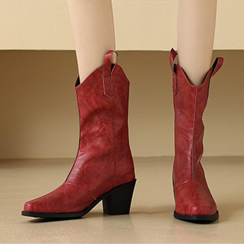 Vintage Ankle Boots for Women Autumn Winter Black Brown Short Boot Wedge Low Heels Footwear Riding Shoes Ladies Brand Large Size