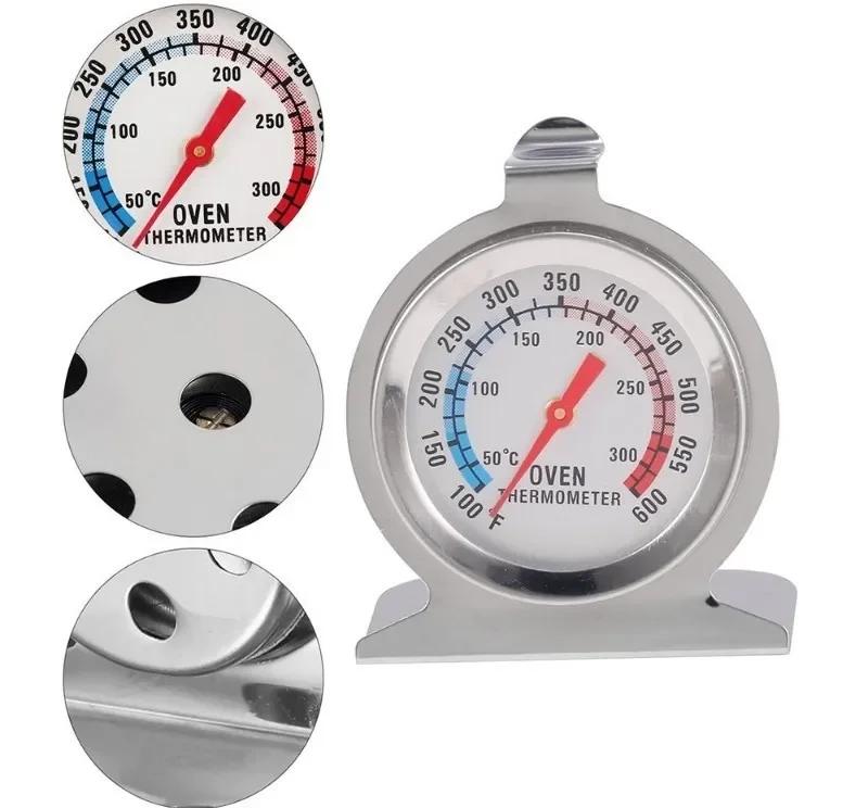 2026 Practical New Household Thermometer 1 Piece Stainless Steel Oven Large Diameter Vertical Dial Kitchen Baking Supplies