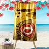 SGD FC Print Beach Towel, Large Soft Quick Dry Towel for Beach Camping Swimming