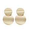 Boucles d'oreilles clous rétro en métal ajouré boucles d'oreilles rondes géométriques boucles d'oreilles longues polyvalentes à la mode européennes et américaines tendance simple