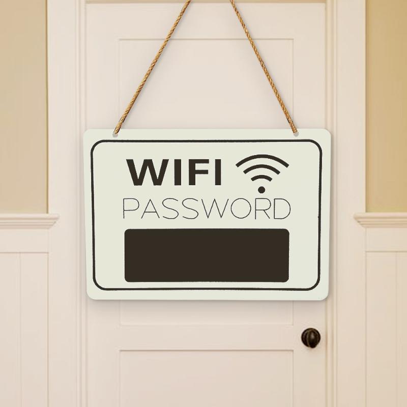 Wanddekoration Langlebiges Holz-WLAN-Passwortschild Kein Strom für Zuhause erforderlich