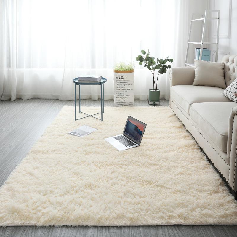Nordic Style Plush Carpet for Living Room Multicolor Pink White Fluffy Bedroom Rug Soft Shggy Mat for Kids