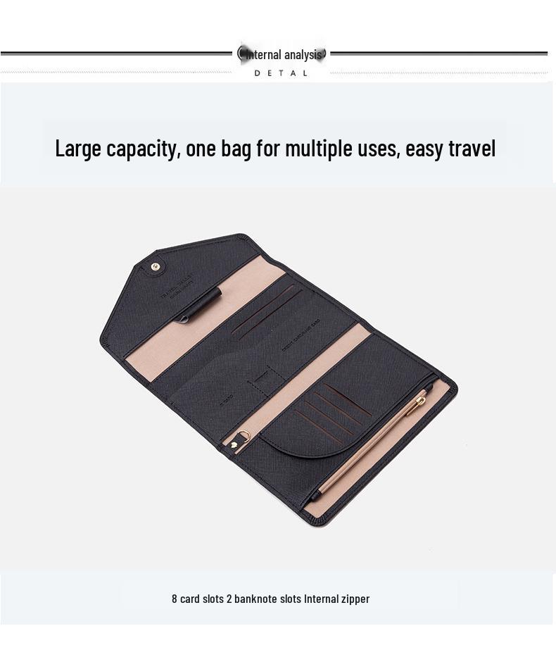 Portfel na paszport RFID do użytku transgranicznego: Wielofunkcyjny etui na dokumenty podróżne dla mężczyzn i kobiet