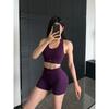 Easy to Wear! European and American Hip Workout Clothes Set High Sense Beauty Back Sports Bra Training Buttock Lifting Shorts Yoga Clothes