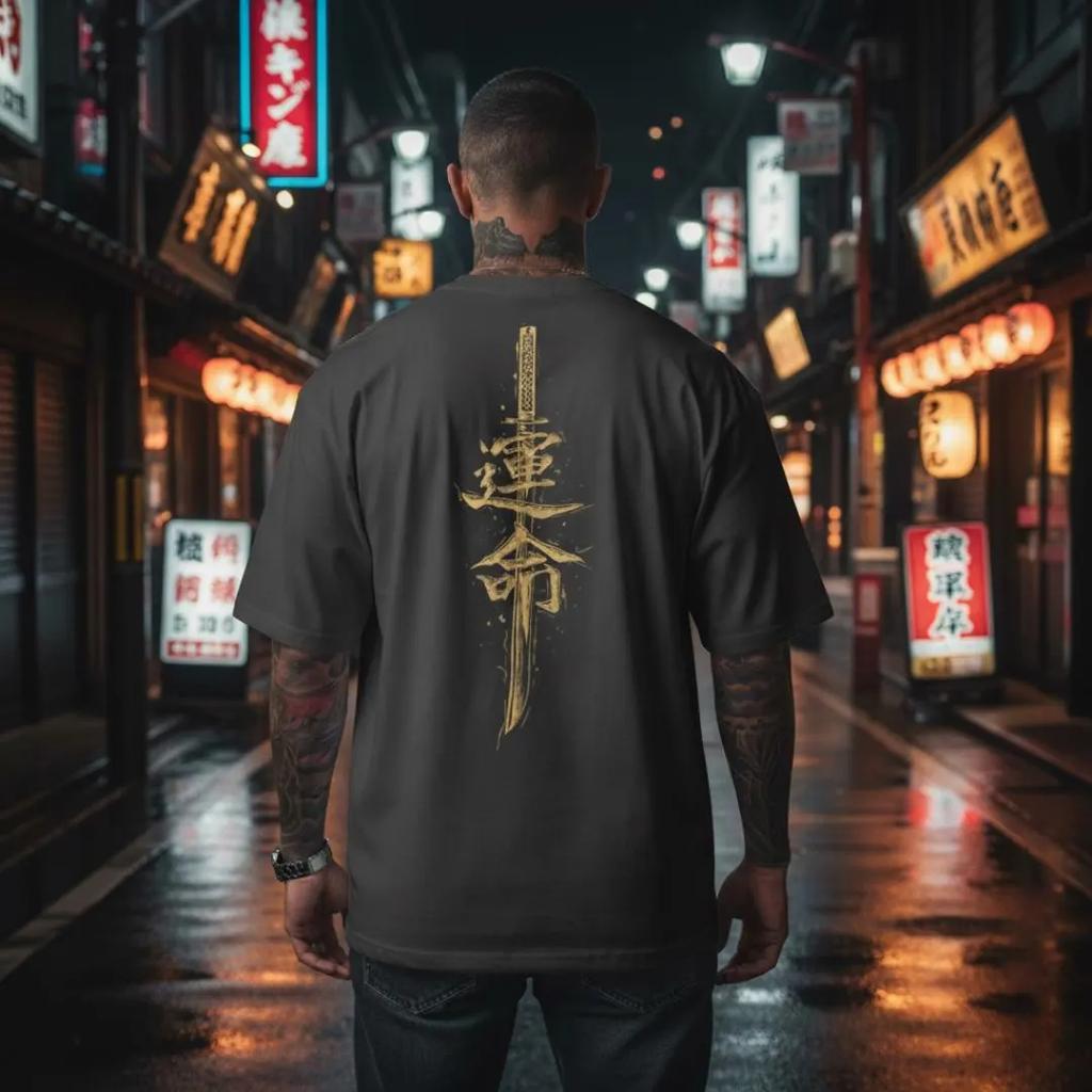Japanese Samurai Sword Pattern Tshirt Unisexs Tshirt Summer New Item Suitable For Both Unisex And Unisex Casual Tshirt